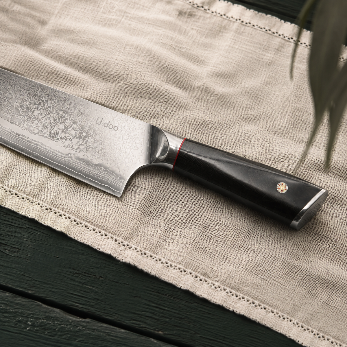 i-DOO Summit Series 11-Inch Japanese AUS-10 Chef’s Knife, Black G10 Handle