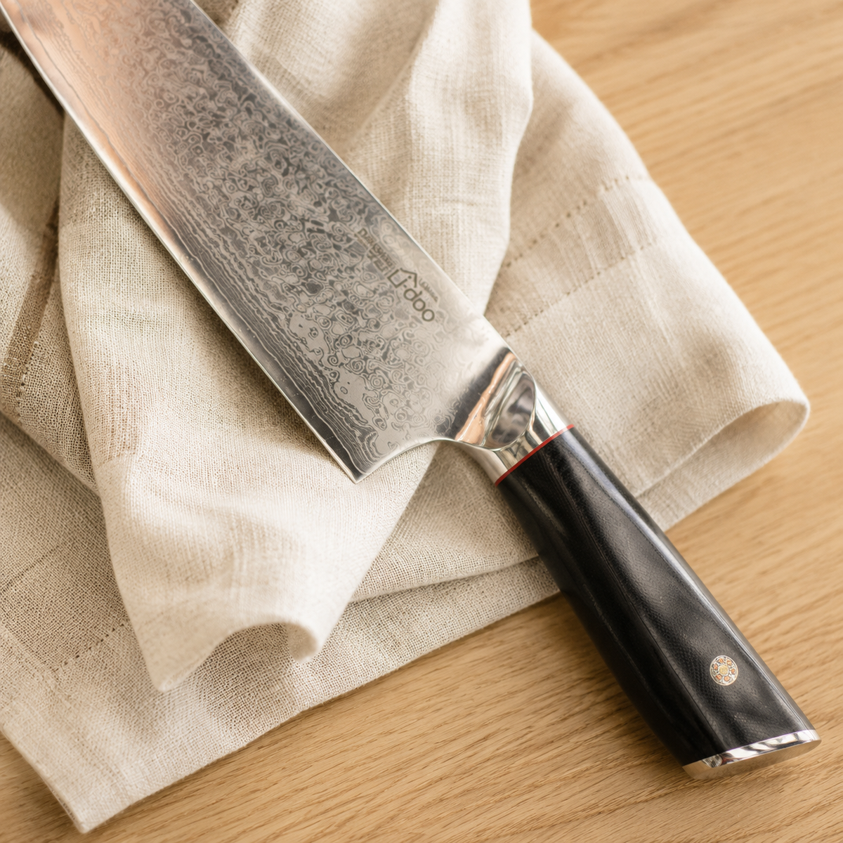 i-DOO Summit Series 11-Inch Japanese AUS-10 Chef’s Knife, Black G10 Handle