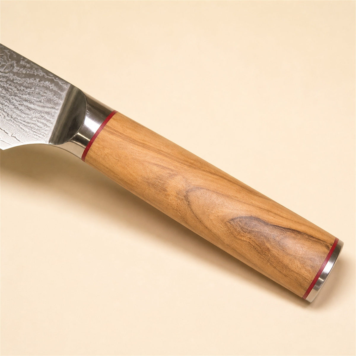DSLK-FQ natural olive wood handle detail