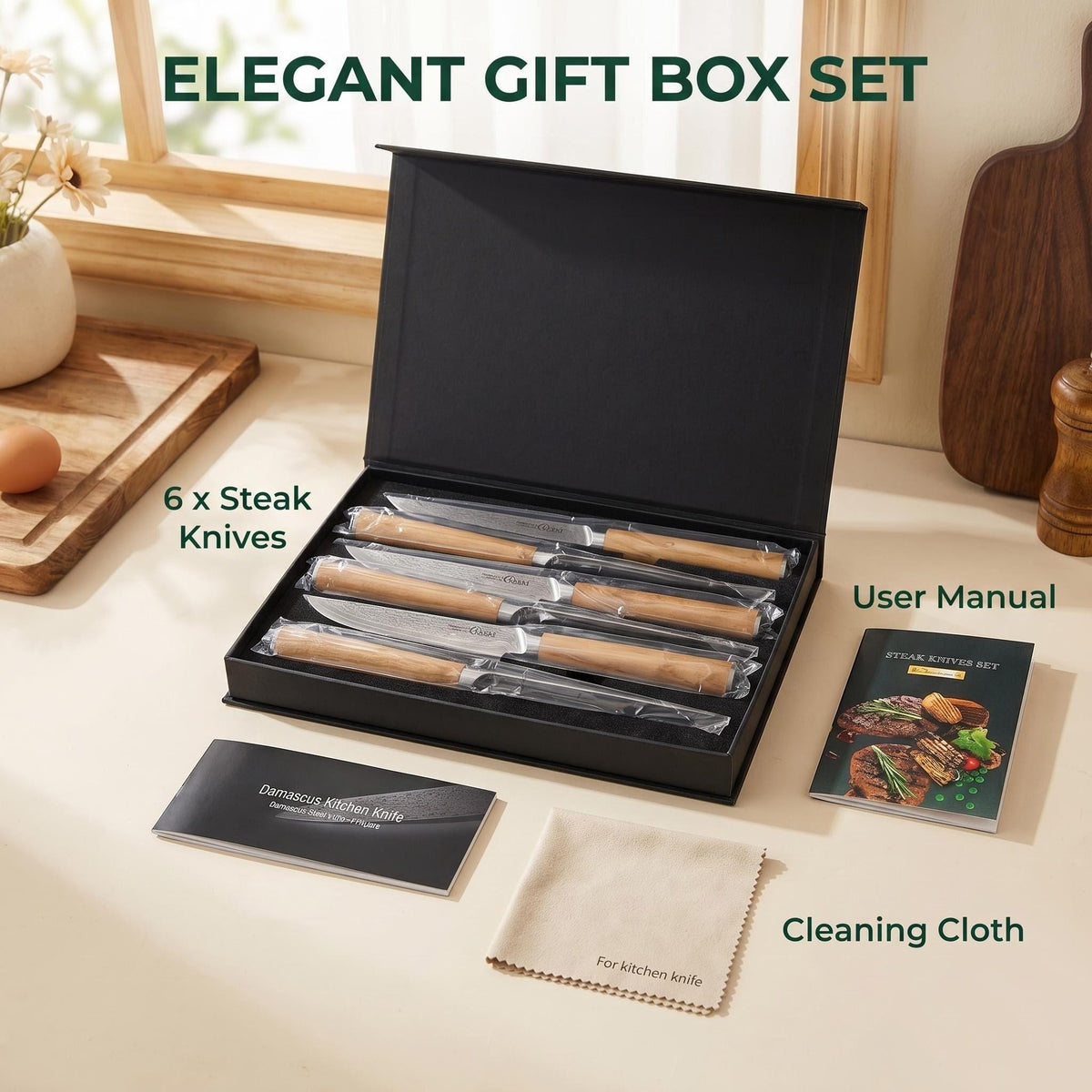 Fengqing steak knife set full presentation