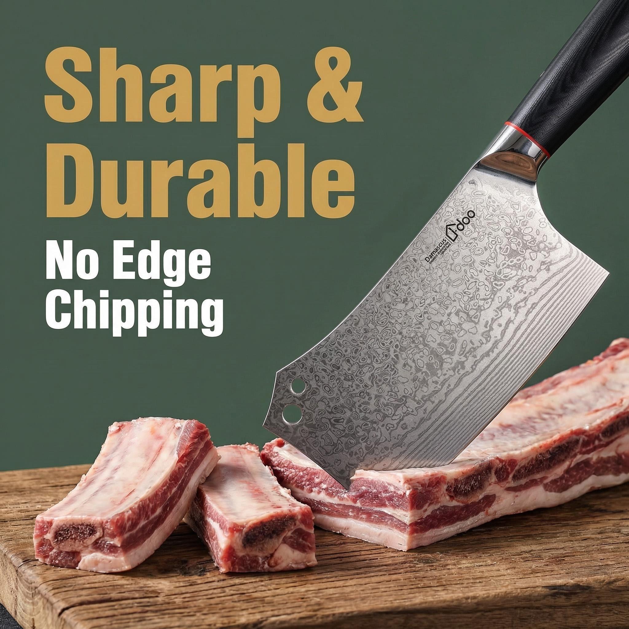 Damascus Cleaver Knife image 3