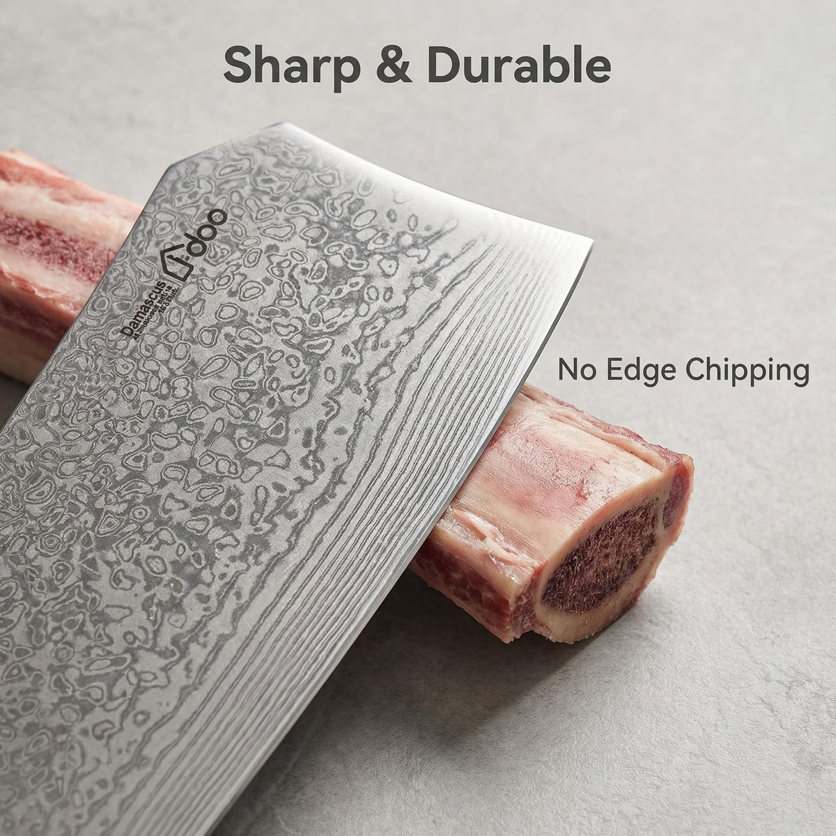 Damascus Cleaver Knife image 8