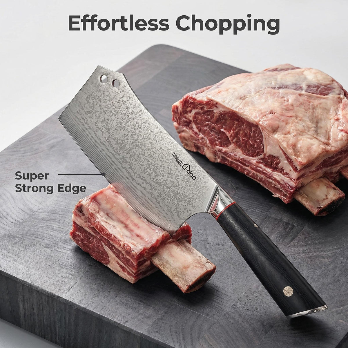 Damascus Cleaver Knife image 9