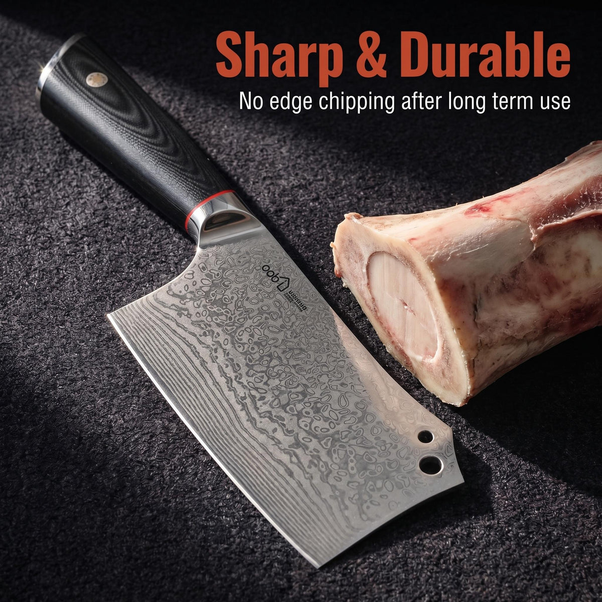 Damascus Cleaver Knife image 10