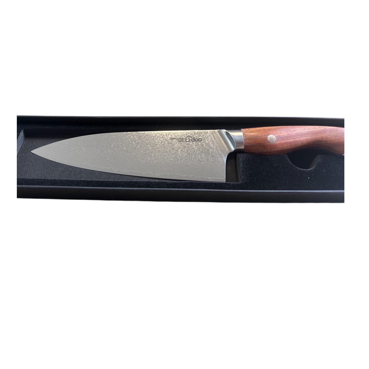 8 Inch Damascus Chef Knife Rosewood Handle image 5
