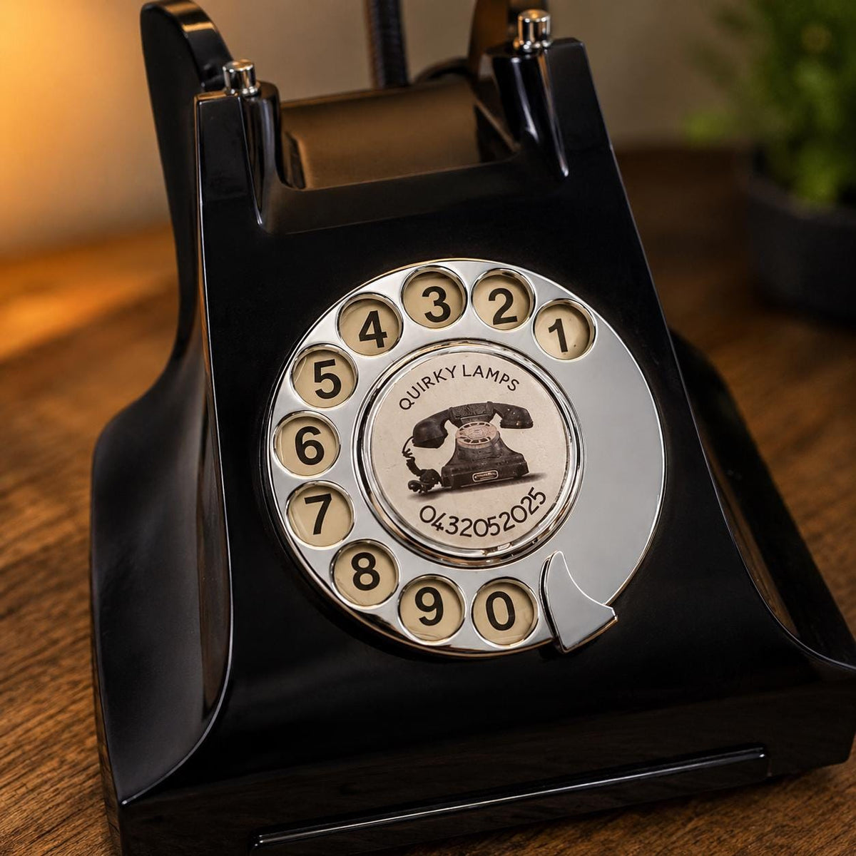 Vintage Bakelite Rotary Telephone Lamp image 2