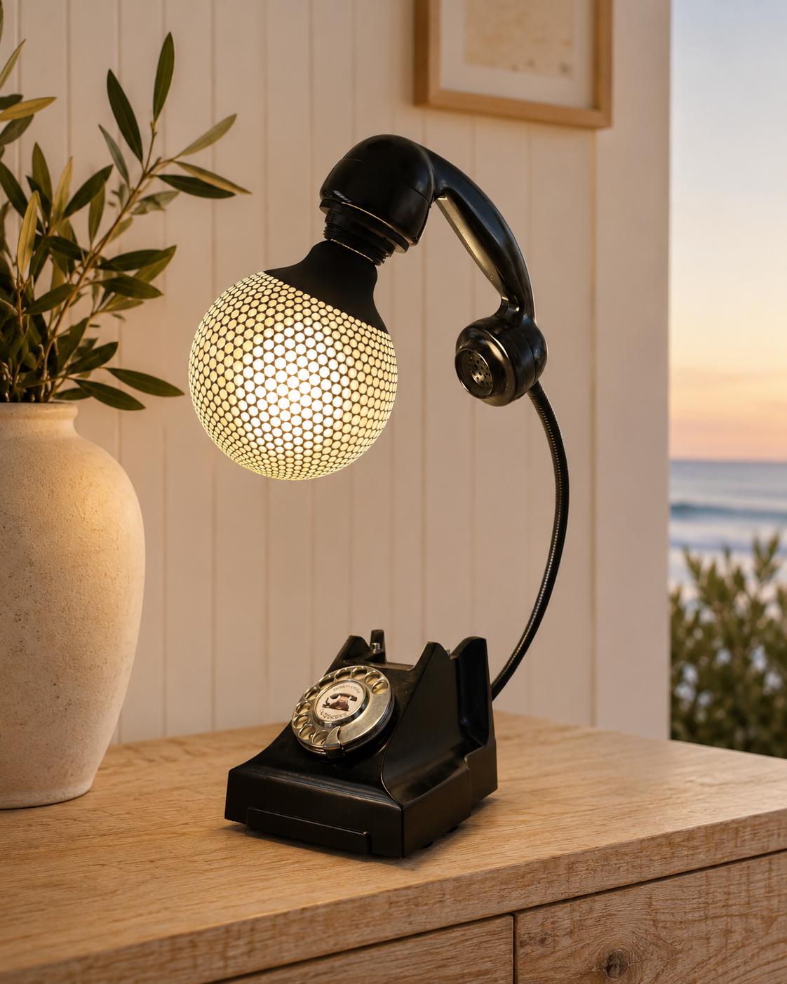 Vintage Bakelite Rotary Telephone Lamp image 6