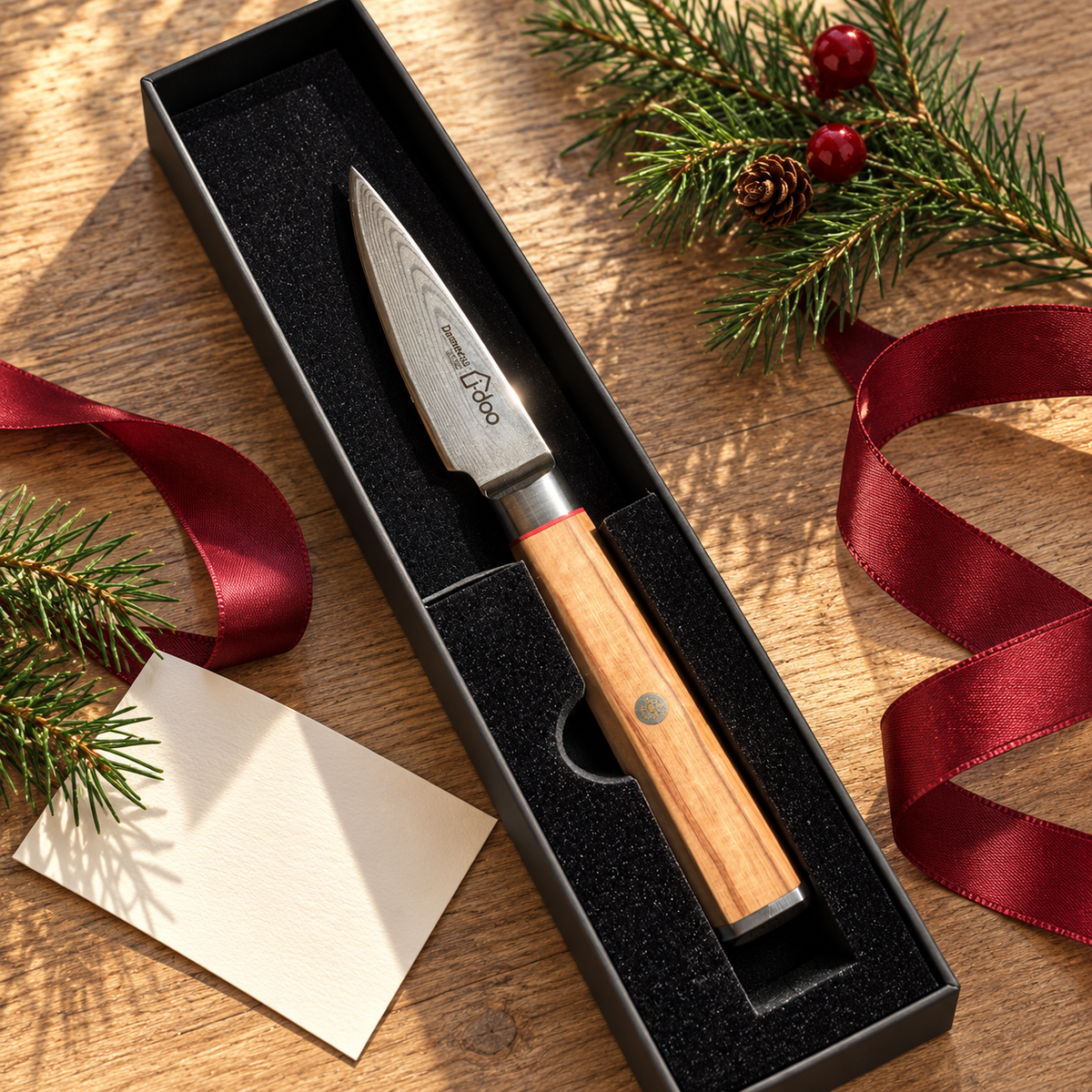3.5-Inch Damascus Paring Knife with Gift Box — Cooking Gift for Mum | Bondi