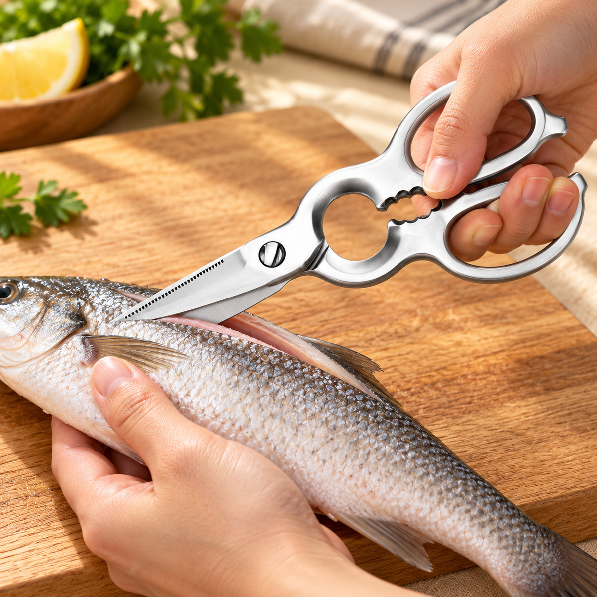 C8-04 kitchen scissors for fish preparation
