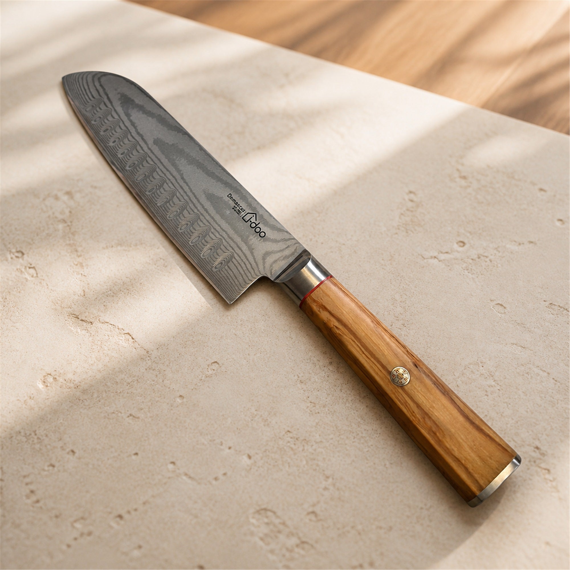 i-DOO Bondi Series 7-inch Damascus Santoku knife