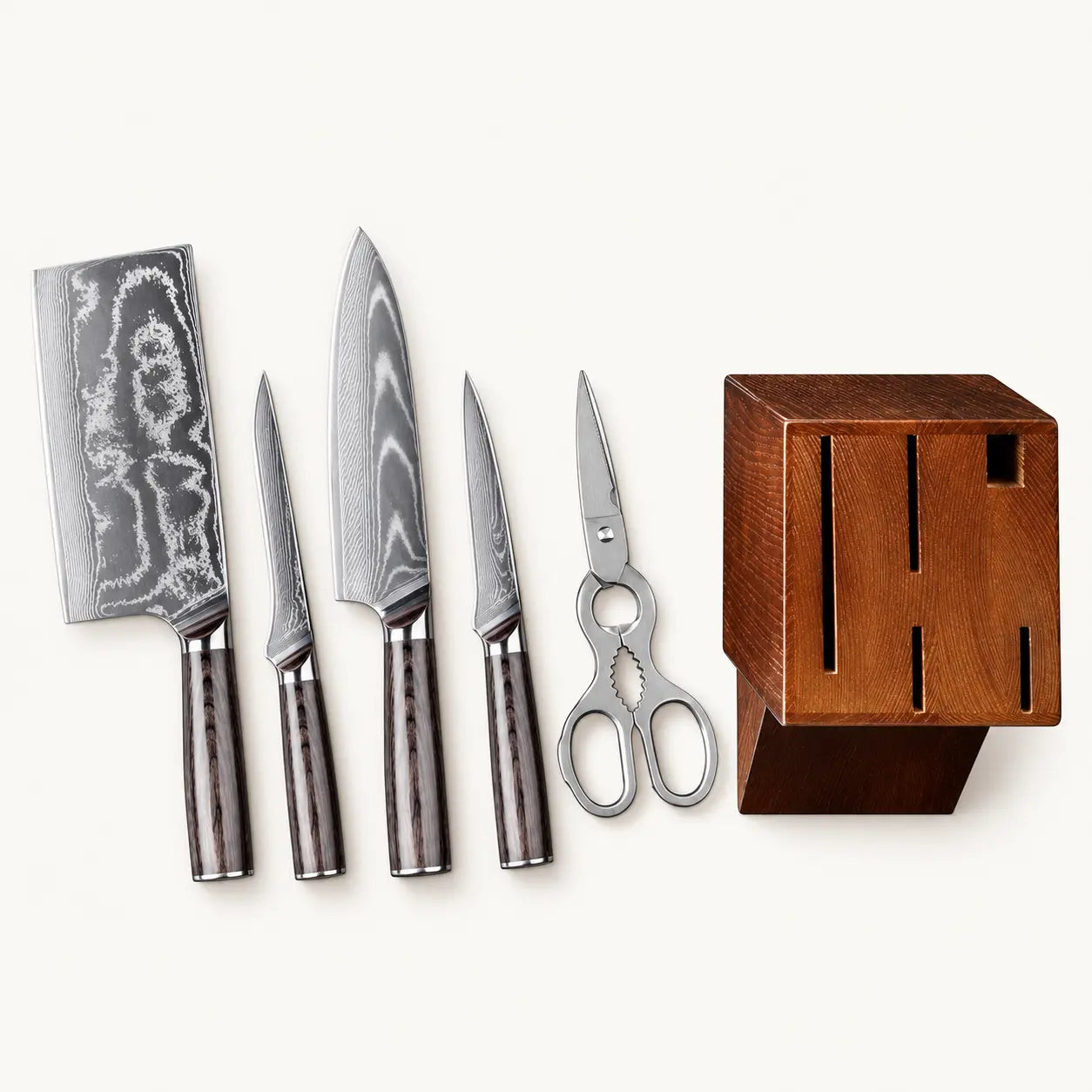 Golden Silk 6-Piece Knife Block Set